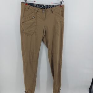 Exofficio Khaki Hiking Pants with Side Tie at the Ankle Size 6